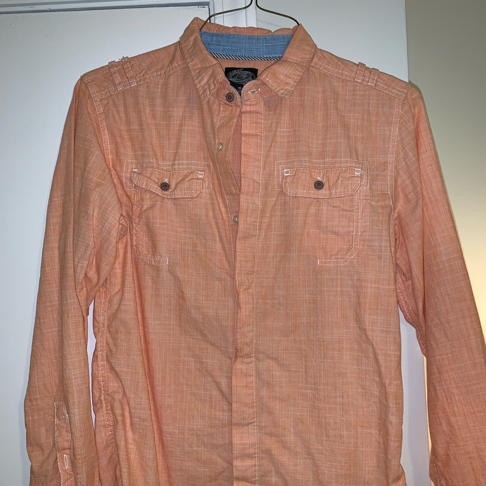 Orange Button Up